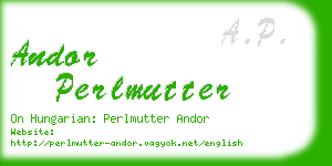 andor perlmutter business card